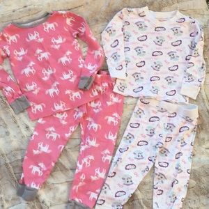 Carter’s unicorn & shopkins pj’s size 4